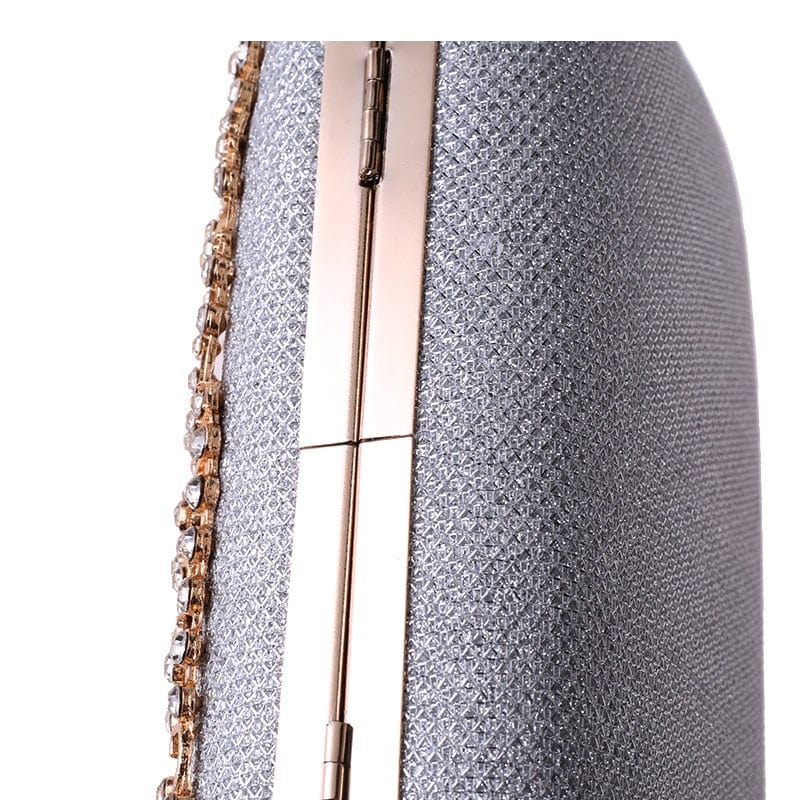 Elegant Crystal Hollow Out Metal Clutch Bag Ladies Purse - - Luxury bags by WAAMII