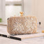 Elegant Crystal Hollow Out Metal Clutch Bag Ladies Purse bags WAAMII   