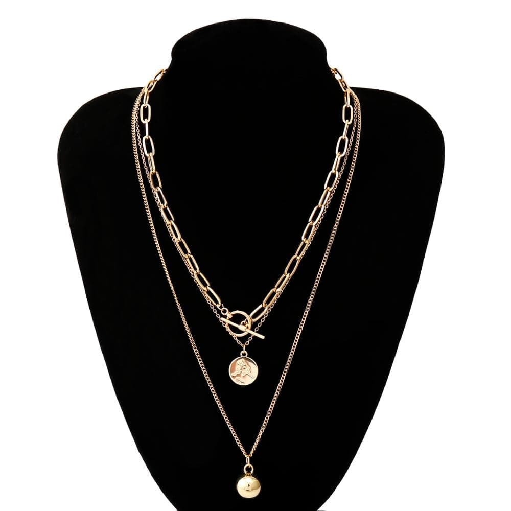 Fashion Punk Multilayer Link Chain Pendant Long Necklace Jewelry WAAMII   