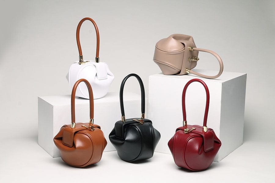 Donna Mini Round Hobo Dumpling Leather Tote bags WAAMII   