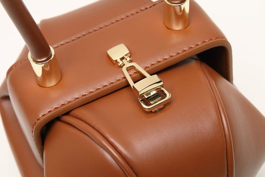 Donna Mini Round Hobo Dumpling Leather Tote - - Luxury bags by WAAMII