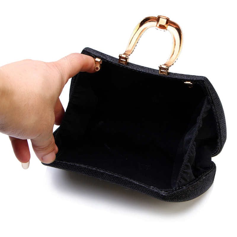 Elegant Diamond Clasp Glittery Clutch Purse - - Luxury bags by WAAMII