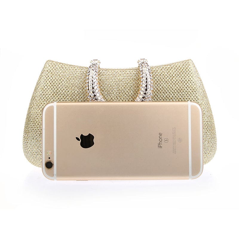 Elegant Diamond Clasp Glittery Clutch Purse bags WAAMII   