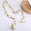 Punk Metal Ball Chain Necklace Jewelry WAAMII Gold Necklace  