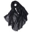 Pure Cashmere Women Untra Thin Pashmina Shawl and Wraps Solid Color Accessories WAAMII black  