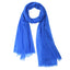 Pure Cashmere Women Untra Thin Pashmina Shawl and Wraps Solid Color Accessories WAAMII Electric blue  