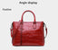 Red/Black/Brown Croco Genuine Leather Satchel Handbag With Braided Tassels bags WAAMII   