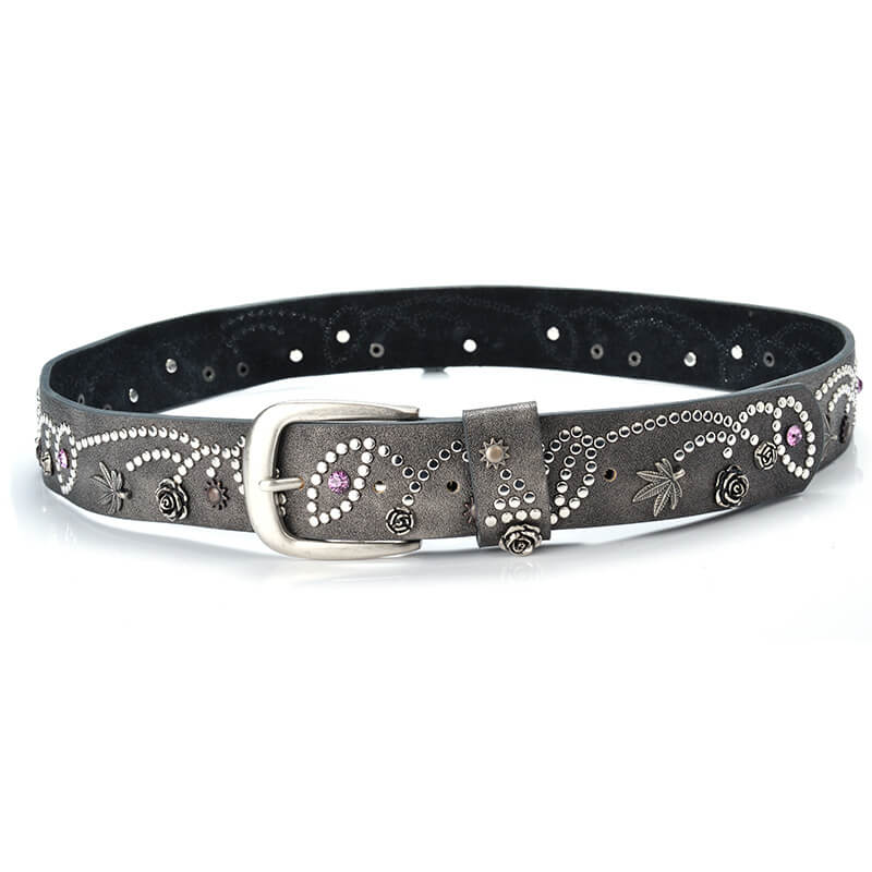 ベルト Nodress Rhinestone Rivet Leather Belt 30%Off Nodress Rhinestone Rivet Leather Belt – Nφdress