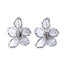 Royal Crystal Rhinestone Flower Stud Earrings Jewelry WAAMII white crystal  