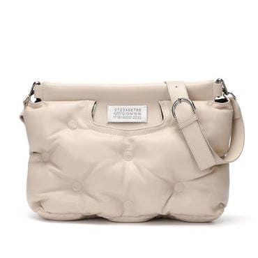 Ruched Ruffles Shoulder Cloud Space Cotton Down Crossbody Quilted Handbag - - Luxury bags by WAAMII