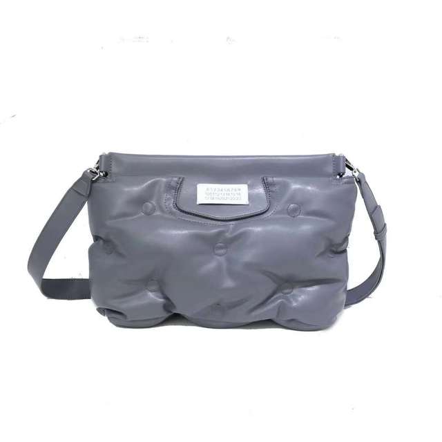 Ruched Ruffles Shoulder Cloud Space Cotton Down Crossbody Quilted Handbag bags WAAMII Grey 34-10-27cm 