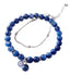 S925 Sterling Silver Genuine Blue Kyanite Semi-precious Healing Crystal Beads Bracelet