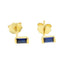 S925 Sterling Silver Minimalist Brief Geometic Bar Gemstone Stud Earrings Jewelry WAAMII Gold blue stone  