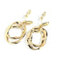 S925 Sterling Silver Post Gold-tone Circle Earrings Jewelry WAAMII Ear clip  