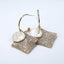 S925 Sterling Silver Post Gold-tone Coin Earrings Jewelry WAAMII   