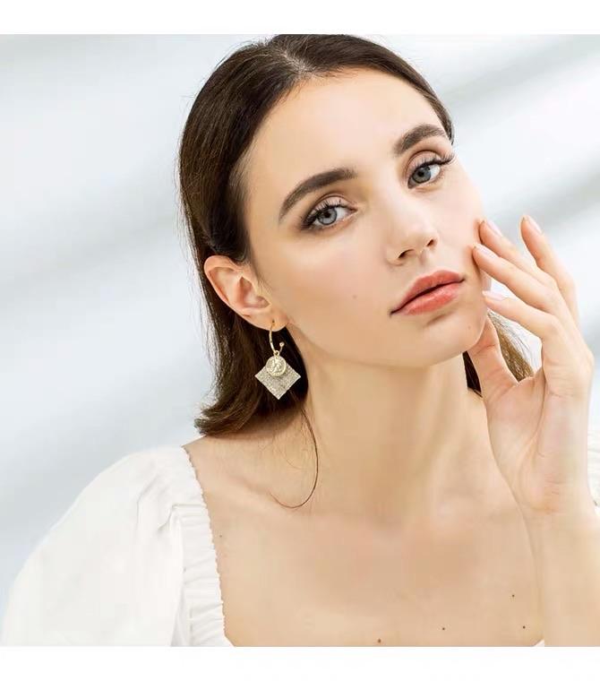 S925 Sterling Silver Post Gold-tone Coin Earrings - - Luxury Jewelry by WAAMII