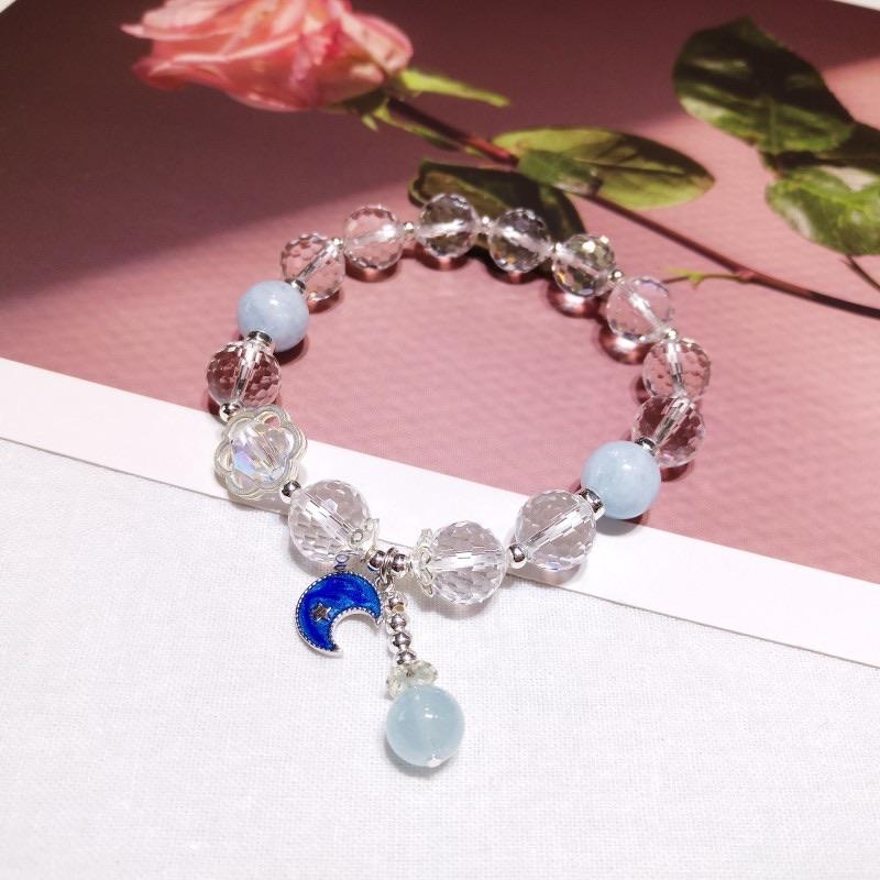 Natural Aquamarine Cube Bracelet Healing Fashion Reiki Crystal Man Woman  Fengshui Jewelry Birthday Gift 1pcs 8.5mm - AliExpress