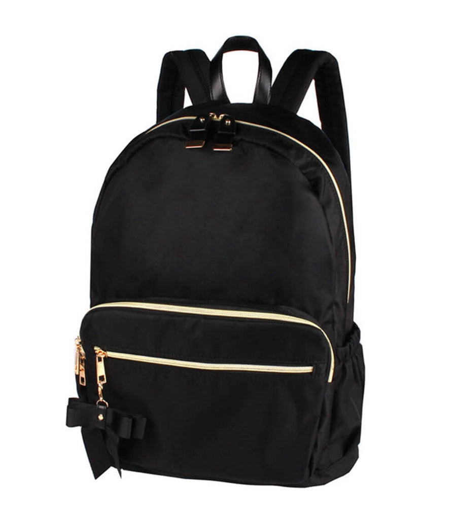 School College Bag Nylon Backpack For Girls/Women-WR03 bags WAAMII Black  
