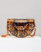 Semicircular Box Tortoise Shell Hollow Out Acrylic Clutch bags WAAMII   