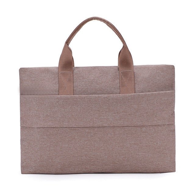 Simplicity Canvas Briefcases Womens Laptop Bag Notebook Handbag bags WAAMII Beige  