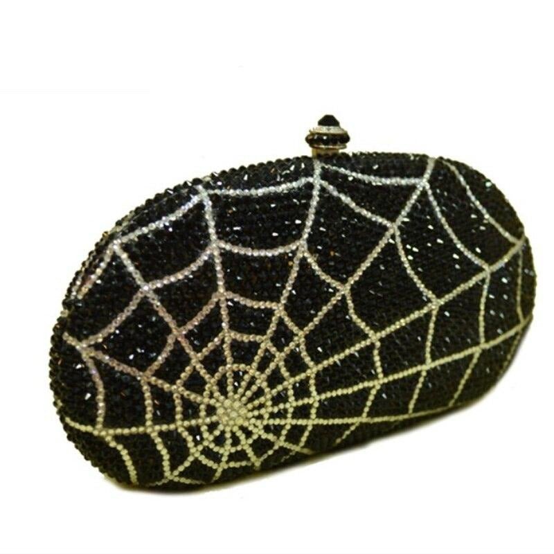 Spider Women Crystal Diamond Clutch bags WAAMII   