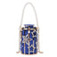 Star Diamond Hollow Cage Clutch With Pearl Chains bags WAAMII Blue 10x10x15 CM 