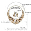 Vintage Statement Jewelry Set-Antique Floral Rhinestone Statement Necklace Jewelry WAAMII Beige  