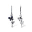 Stone Flower Drop Earrings in 925 Sterling Silver Jewelry WAAMII   