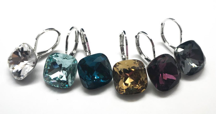 Stunning Rectangle Crystal Earrings - - Luxury Jewelry by WAAMII