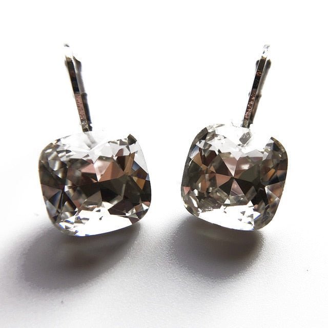 Stunning Rectangle Crystal Earrings - Clear - Luxury Jewelry by WAAMII