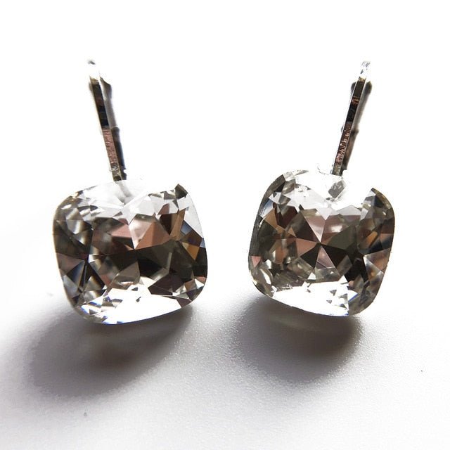 Stunning Rectangle Crystal Earrings Jewelry WAAMII Clear  
