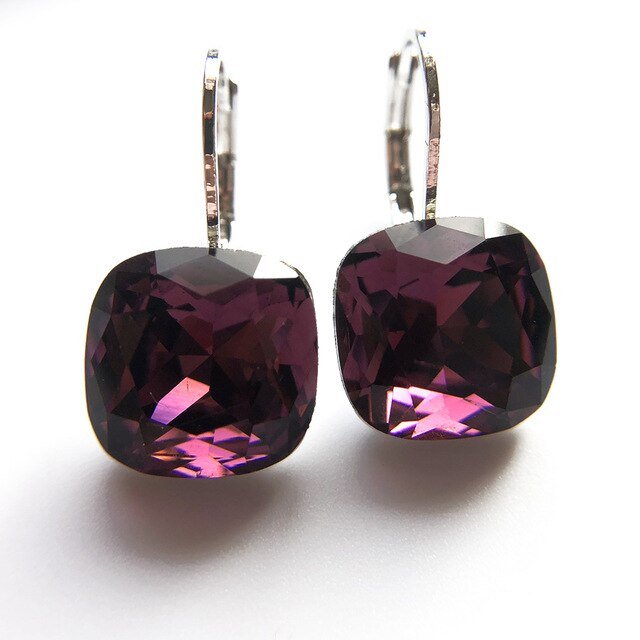 Stunning Rectangle Crystal Earrings - - Luxury Jewelry by WAAMII