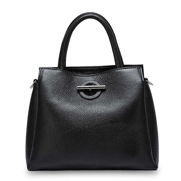 Stylish Genuine Leather Fashion Tote Bag - Black - Luxury bags by WAAMII