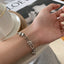 Thai Silver Vintage Geometric Heart Shaped Bracelet Jewelry WAAMII S-B465  