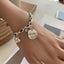 Thai Silver Vintage Geometric Heart Shaped Bracelet Jewelry WAAMII S-B466  