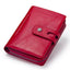 Top Grain Glossy Genuine Leather Wallet Purse With Clasp bags WAAMII Red China 