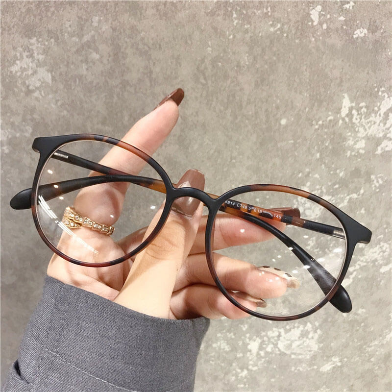 TR90 Eyeglasses Frame Ultralight Women Eyeglasses Frames Myopia Optical Prescription Eyewear 16814 Accessories WAAMII Matte Leopard Only Frame 