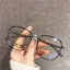 TR90 Eyeglasses Large Frame Women Eyeglasses Frames Myopia Optical Prescription Eyewear 16815 Accessories WAAMII Gray  