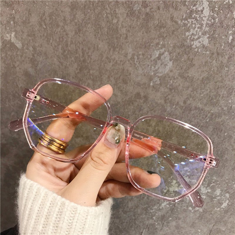 TR90 Eyeglasses Large Frame Women Eyeglasses Frames Myopia Optical Prescription Eyewear 16815 Accessories WAAMII Pink  