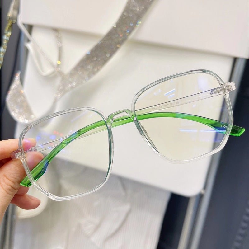 TR90 Eyeglasses Large Frame Women Eyeglasses Frames Myopia Optical Prescription Eyewear 16815 Accessories WAAMII Transparent Green  