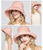 UV-proof Hat Casual Linen Cotton Butterfly Knot Wide Brim Packable Sun Hat Accessories WAAMII   