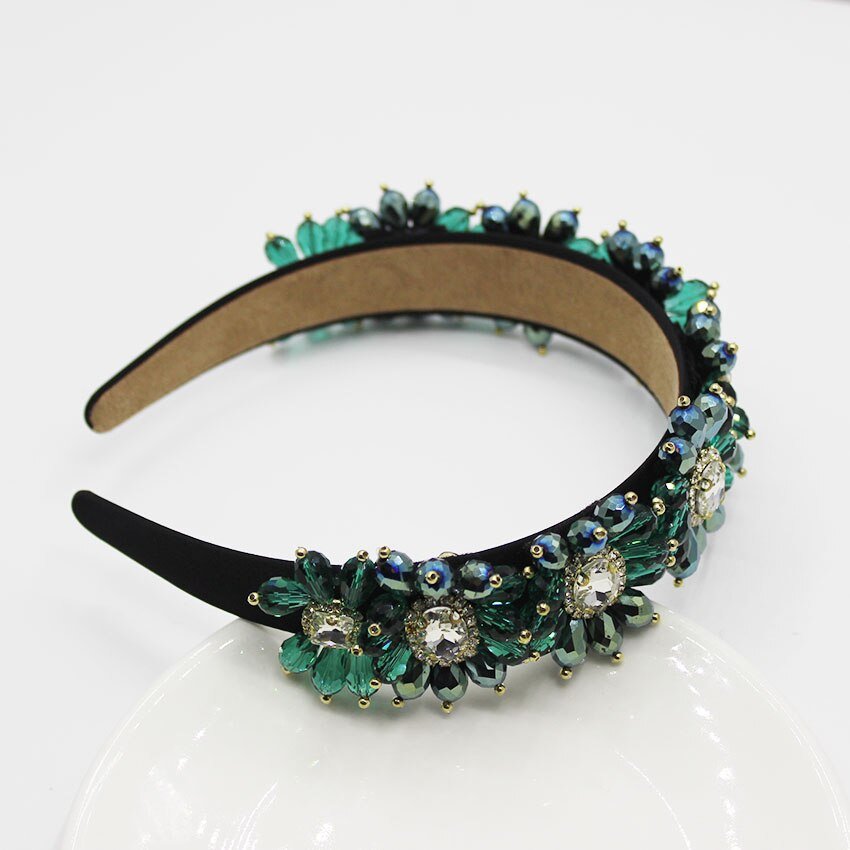 Velvet Stars Snowflake Vintage Jeweled Headband WH305 Accessories WAAMII   