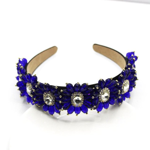 Velvet Stars Snowflake Vintage Jeweled Headband WH305 Accessories WAAMII 1  