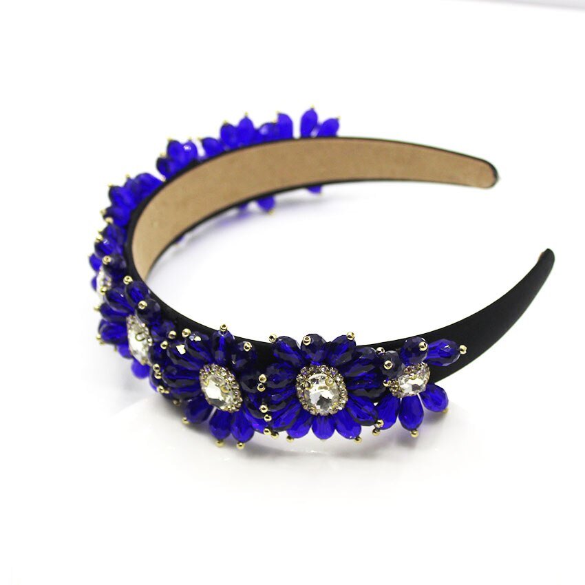 Velvet Stars Snowflake Vintage Jeweled Headband WH305 Accessories WAAMII   