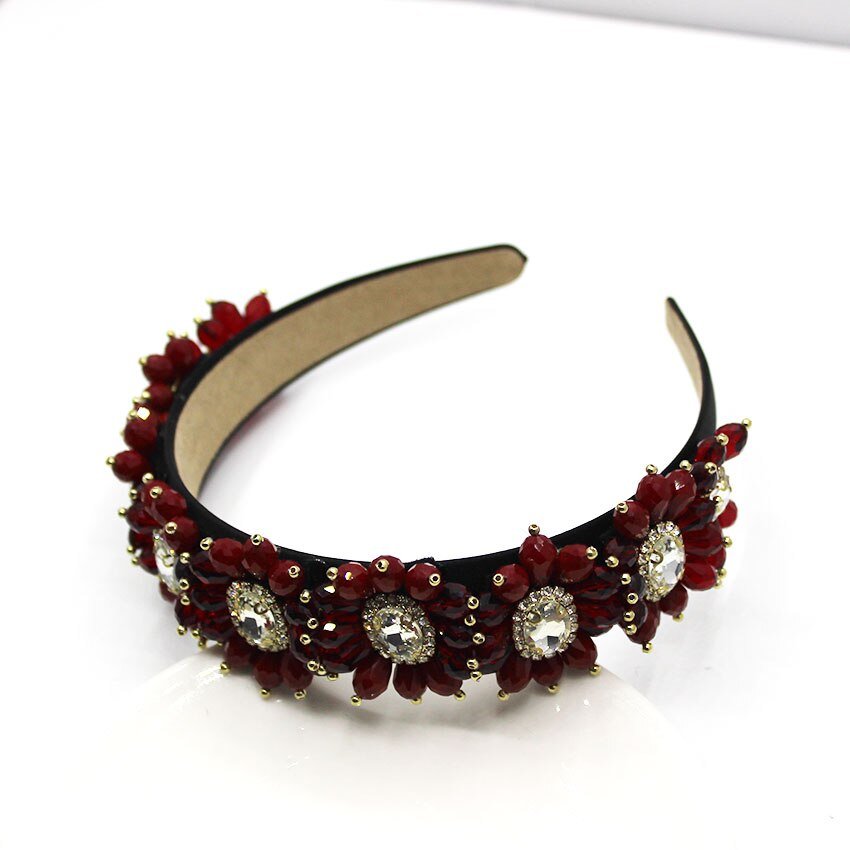 Velvet Stars Snowflake Vintage Jeweled Headband WH305 Accessories WAAMII   