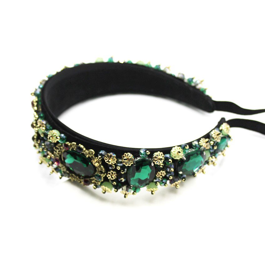 Velvet Stars Snowflake Vintage Jeweled Headband WH305 Accessories WAAMII   