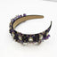 Velvet Stars Snowflake Vintage Jeweled Headband WH305 Accessories WAAMII   