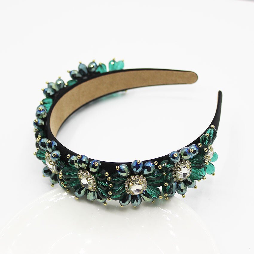 Velvet Stars Snowflake Vintage Jeweled Headband WH305 Accessories WAAMII   