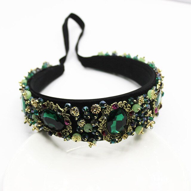 Velvet Stars Snowflake Vintage Jeweled Headband WH305 Accessories WAAMII 6  
