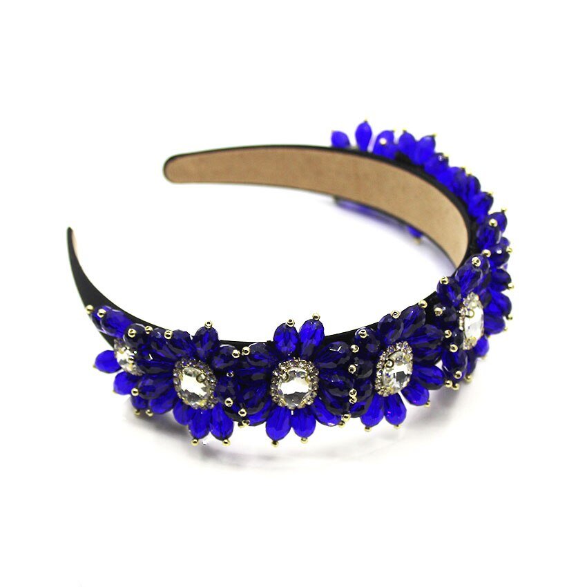 Velvet Stars Snowflake Vintage Jeweled Headband WH305 Accessories WAAMII   
